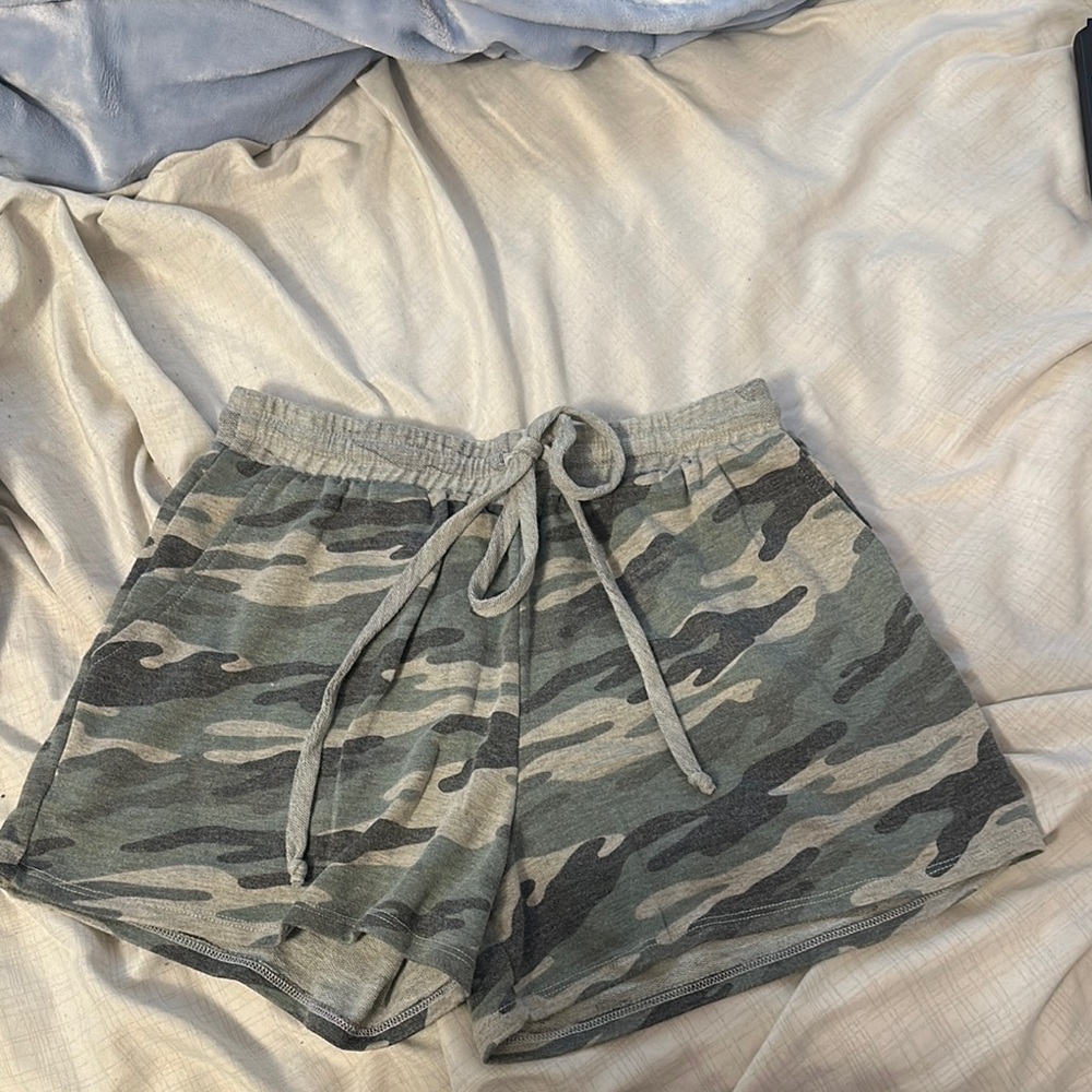 Cherish Gray Camo Women's Athletic Shorts